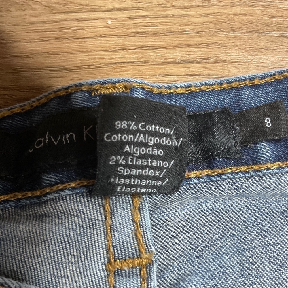 Calvin Klein Jeans Women’s Size 8 Flare Leg High Mid Rise Stretchy Blue - Picture 12 of 16